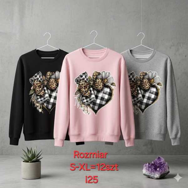 Bluzki damskie Roz S-XL, 1 Kolor Paczka 12 szt